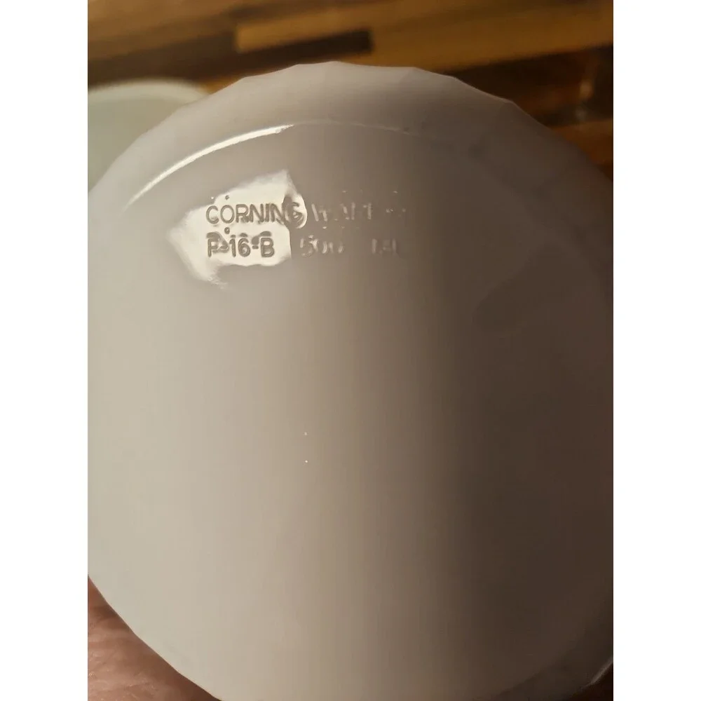 Set Of 2 Vintage Corning Ware French White F-16-B 16oz Casserole Dishes W/ Lids